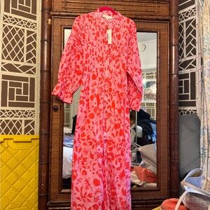 Sheridan French Pink and Red Floral Dress